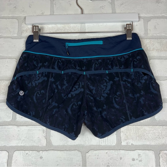 Lululemon Run: Speed Short, Beautiful Baroque Inkwell / Inkwell / Surge, Size 4 - Picture 12 of 12